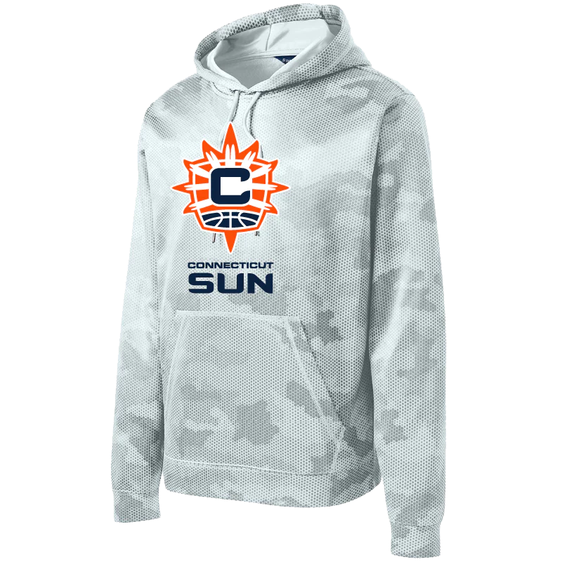 Ct Sun Logo Camohex Hoodie Connecticut Sun By Campus Customs