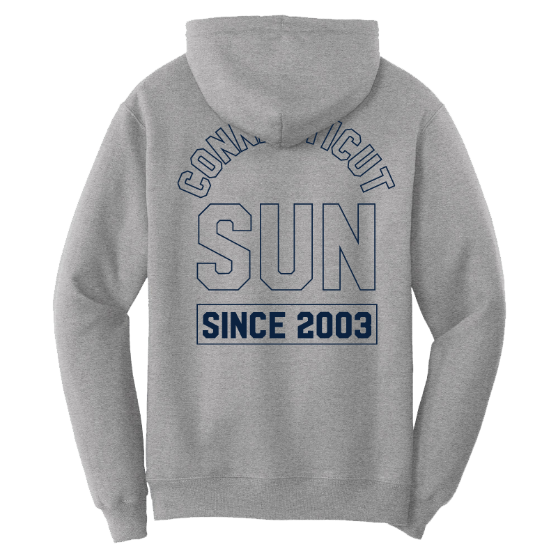 Ct Sun 2003 Hoodie Connecticut Sun By Campus Customs