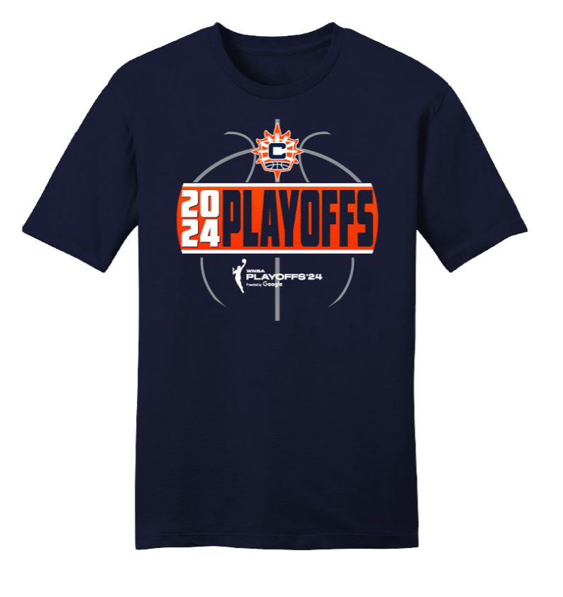 2024 Connecticut Sun Navy Playoff T-Shirt